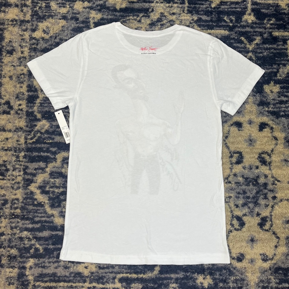 Marc Jacobs x Gerald Scarfe White Graphic T-Shirt Medium M7000229-100 NWT - Picture 4 of 8